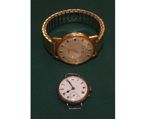 Sterling silver trench watch and 1 other gentleman's wrist watch