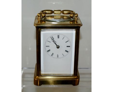 Late 19th / Early 20th century large brass carriage clock