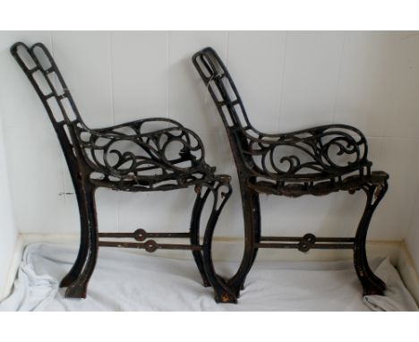 2 Matching pairs of cast Iron Bench ends