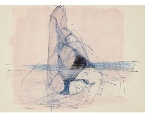 Adrien de Menasce, Egyptian/British 1925-1995 - Untitled, 1964; watercolour, crayon and ink on paper, signed and dated lower 