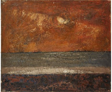 Ernst Eisenmayer, Austrian/British 1920-2018 - Seascape - Stormy, 1963; oil on canvas, signed lower right 'Eisenmayer' and si
