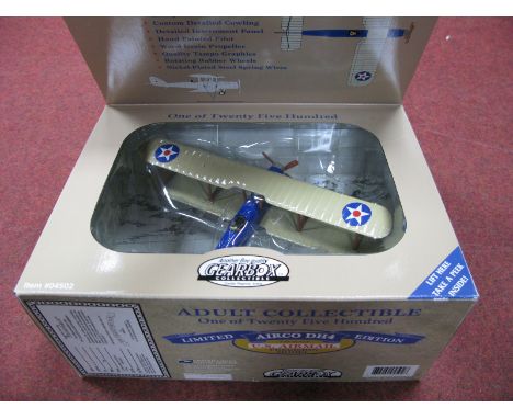 A Gearbox Collectibles 1:47th Scale Diecast Precision Model # 04502 Airco DH4 Aircraft U.S. Airmail, boxed.