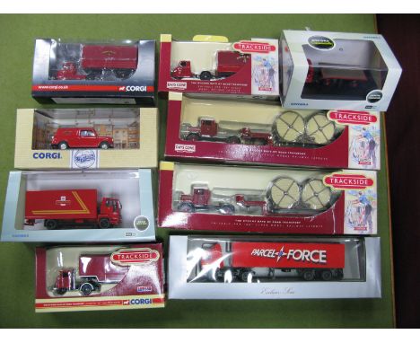 Nine 1:76th/1:87th Scale Diecast and Plastic Model Vehicles, by Lledo 'Trackside', Corgi, Oxford, including Trackside  #DG 11