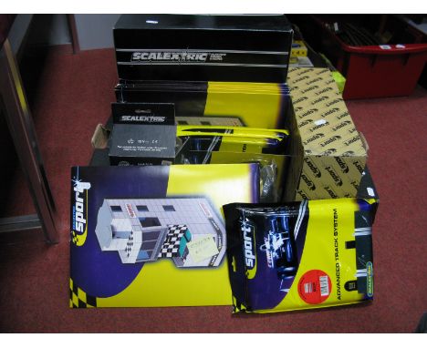 A Quantity of Modern Scalextric Accessories, including #C8234 Radius 2 Curve 22.5 (six packs containing two pieces), Scalextr