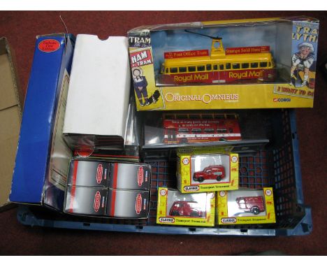 Fourteen 1:76th Scale Diecast Model Vehicles, by EFE, Corgi 'Trackside', Classix including Corgi, 'The Original Omnibus Compa