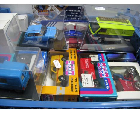 Fourteen Diecast Model Vehicles, by Norev, AHL, Corgi, Eligor, Solido and other, all with Postal or Telecommunications  theme