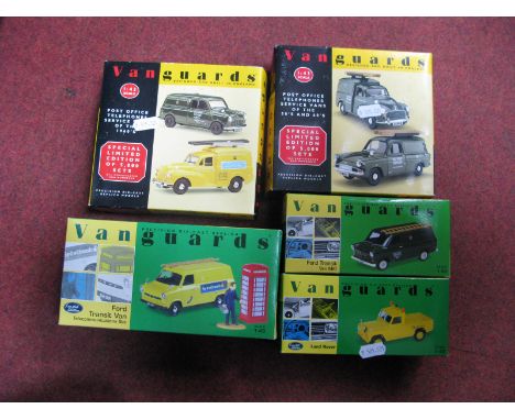 Seven Vanguards 1:43rd Scale Diecast Model Vehicles,  all British Telecommunications/Post Office Telephone liveries, includin