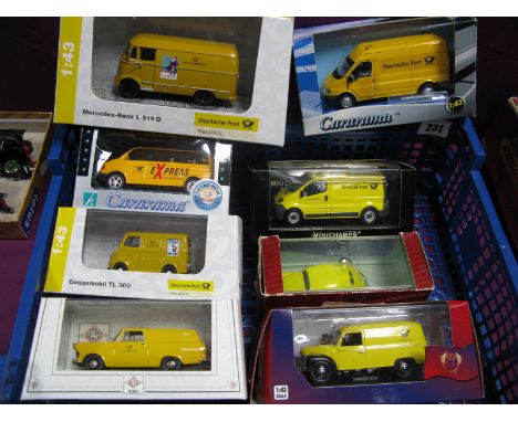 Eight Diecast Model Vehicles, by Minichamps, IST Models, Brekina, Premium Classix, Cararama, Vitesse, predominately 1:43rd Sc