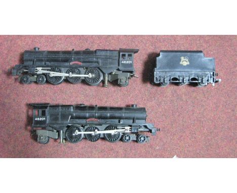 Tri-ang 'OO' Gauge/4MM 4-6-2 "Plunger" Type Pickup Steam Locomotive, plus six Wheel Tender R/No. 46201, BR black. Plus simila