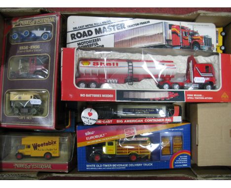 A Quantity of Diecast Model Vehicles, by Siku, Corgi, Matchbox and other including Siku 1:55th Scale White Old Timer Beverage