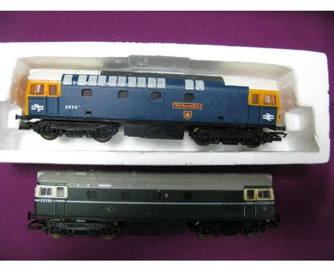 Two LIMA 'OO' Gauge Diesel Locomotives, Class 27 Bo Bo, BR green R/No D5394 and BR blue R/No 33056 "The Burma Star", unboxed,