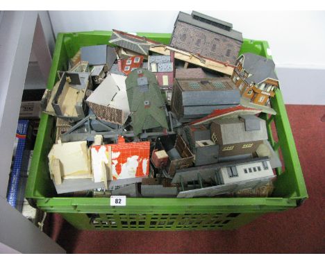 A Large Quantity of 'OO'/'HO' Gauge Model Railway Line Side Buildings, all playworn.