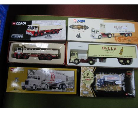 Four Corgi Diecast Model Commercial Vehicles, including #29401 Guy Invincible Eight Wheel dropside Dawsons Fargo, #21101 Gunn