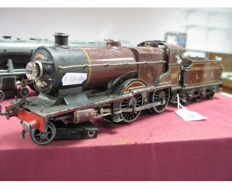 Hornby 'O' Gauge/7MM No. 2 Special Compound 4-4-0 Three Rail Electric Locomotive and Six Wheel Tender, LMS R/No. 1185 unboxed