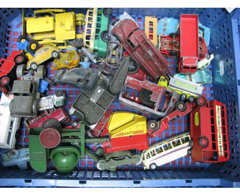 A Quantity of Mid XX Century Diecast and Plastic Vehicles, by Moko. Chad Valley, Minic, Matchbox and others, all playworn.