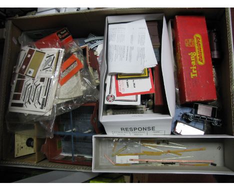 Part Contents of a 'OO' Gauge/4mm Railway Modellers Workshop, including part built kits, tools, locomotives, rolling stock am
