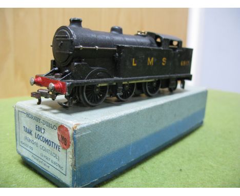 Hornby Dublo Ref EDL7 Three Rail 0-6-2 Tank Steam Locomotive, LMS black R/No. 6917 - boxed, very good condition, box good, no