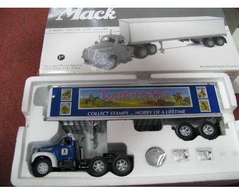 A First Gear 1:34th Scale Diecast Model #19-2968 Mack B-Model Tractor, with Trailer 'U.S. Mail Legends of the West', boxed.