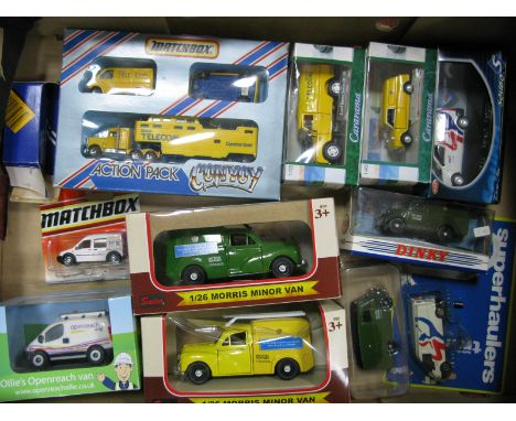 A Quantity of Diecast and Plastic Model Vehicles, by Matchbox, Cararama, Solido, Saico, Corgi and other, all with British Tel