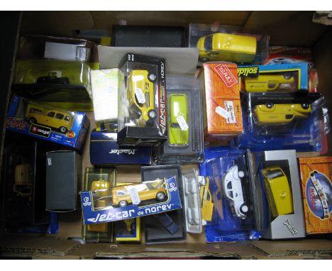 A Quantity of Diecast Model Vehicles, by Norev, Verem, Burago, Majorette and other, nearly always with French 'LA Poste' Live