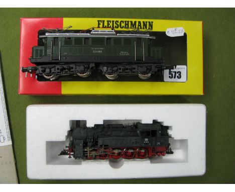 Two Fleischmann 'HO' Gauge Locomotives, Ref 4094 Steam Tank Locomotive, 0-10-0 DB Railways R/No. 941613 - Boxed, weathered, c