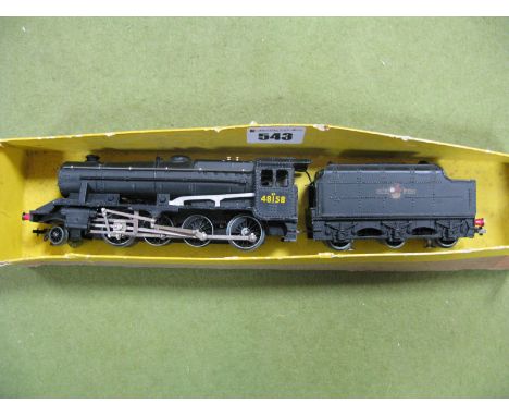 Hornby Dublo Three Rail 8F 2-8-0 Locomotive and Six Wheel Tender, B.R black R/no 48158, unboxed.