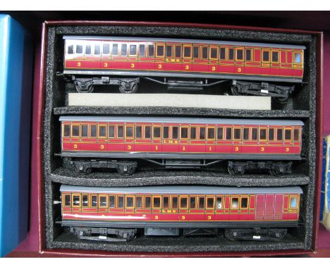 Ace Trains 'O' Gauge Electric Three Car "EMU", Boxed Set, includes LMS 3rd class motor coach, a 1st, 3rd middle coach and a n