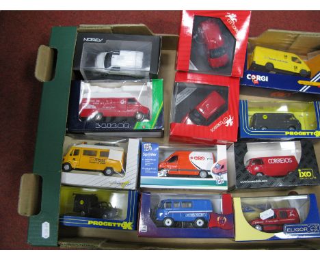 Twelve Diecast Model Vehicles, by Eligor, Norev, Istmodels, Vitesse, Corgi, Ixo, and other, all Russian, Portuguese, German, 