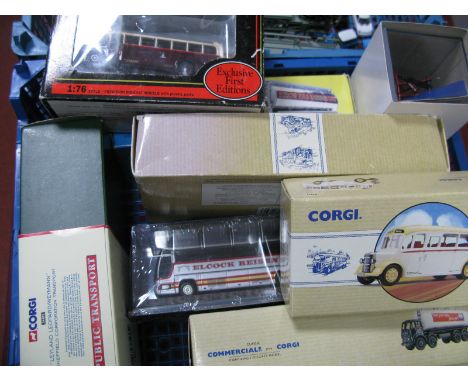 Eight Diecast Model Commercial Vehicles and Buses, by Corgi, EFE including EFE HE18404 Leyland TS8 Tiger Type B 'Doncaster', 