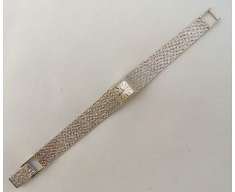 Jaeger LeCoultre 18ct white gold ladies wristwatch with articulated bracelet, approx total weight 38.4g