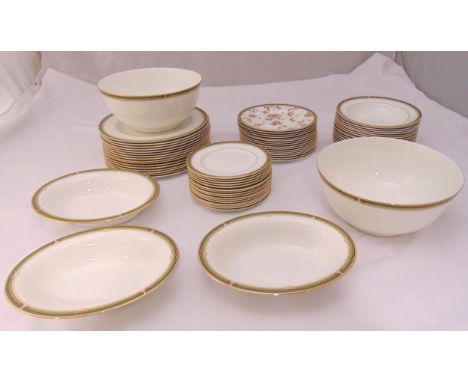 Wedgwood Oberon dinner service for sixteen place settings to include plates, bowls, circular dishes and serving bowls (69)