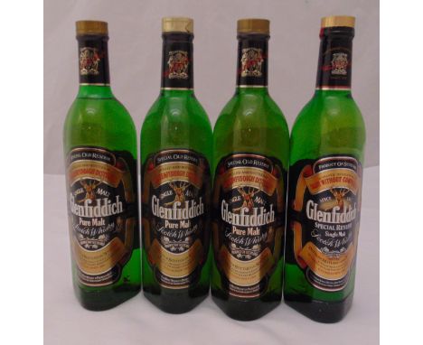 Glenfiddich Special Reserve Single Malt Scotch Whisky two 70cl bottles and two 75cl bottles, three bottles in original packag