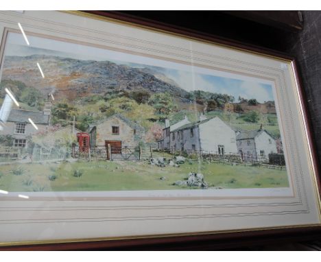 A Limited Edition print after Graham Oliver, Spring at Seatoller, Borrowdale, signed