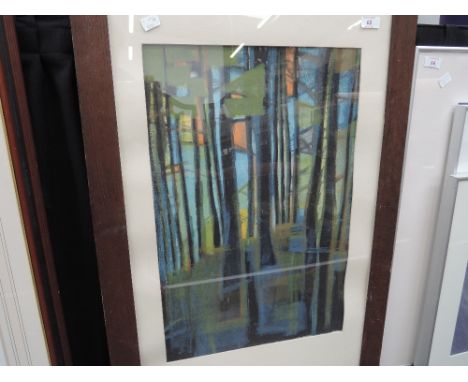 A mid twentieth century abstract print, after John Burgess