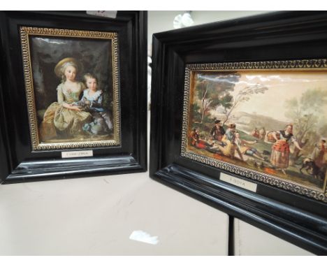 Two reproduction framed ceramic prints