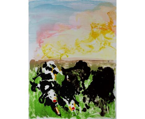 Malcolm Morley (1931-2018) Devonshire Cows, 1983 19/65, signed, dated, and numbered in pencil (in the margin) lithograph 110 