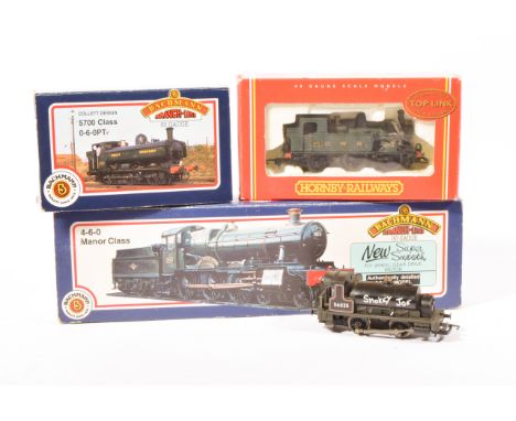 00 gauge railway locomotives, Bachmann no.31-302 4-6-0 Manor class, no.31-901A 57xx 8700 GWR Shirtbutton, Hornby R.2026A GWR 