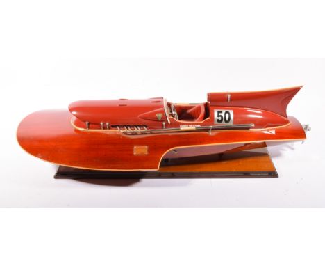 Detailed scale model speedboat or the "Nando Dell'orto", wooden construction, 83cm in length.