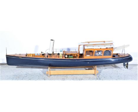 Marten, Howes and Baylis "Topaz" model steamer boat, with Cheddar engine, figures and furniture, scale 1" = 1 foot, 45"/116cm