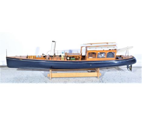 Marten, Howes and Baylis "Topaz" model steamer boat, with Cheddar engine, figures and furniture, scale 1" = 1 foot, 45"/116cm