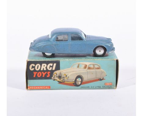 Corgi Toys diecast model no.208M Jaguar 2.4 with motorised wheels, in mint condition, boxed.