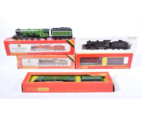 00 gauge railway locomotives by Hornby, R.866 LNER class B12/3 4-6-0, R.357 LMS 4-6-0 Patriot, R251 0-6-0 with R33 tender, R8