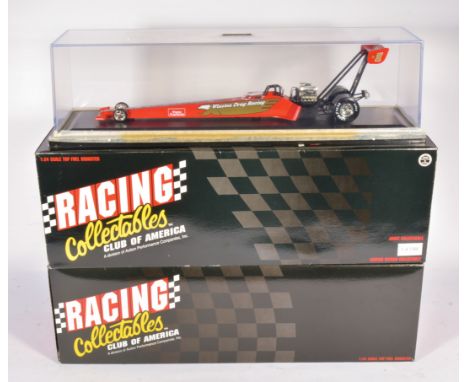 Racing Collectibles Club of America model, Winston Drag top fuel dragster 1:24 scale with a similar model, boxed, (2).