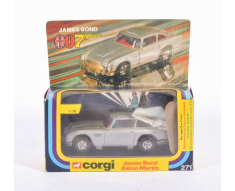 Corgi Toys James Bond Aston Martin model no.271, boxed, complete with extra figure, c1970s.