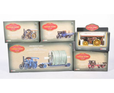 Corgi Toys models, from the Vintage Glory series, including Fowler B6 road locomotive (Talisman) low loader and cylinder, and