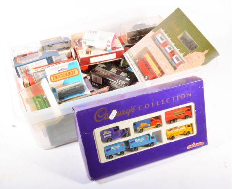 Selection of diecast and plastic model cars and vehicles by Corgi, Polistil, Matchbox, Wikking and others, one box.