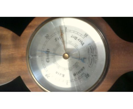 Barometer-Comitti of London Barometer, plus moisture and temp, approx 25" good condition except a broken glass, with instruct