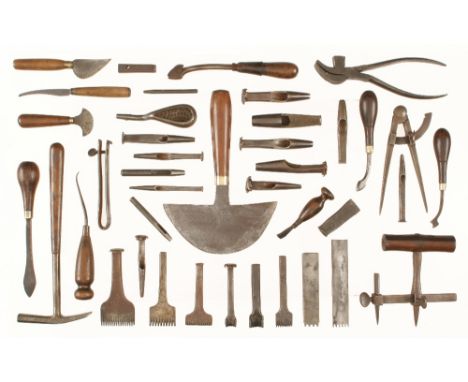 A kit of 40 saddler's & harness makers tools as illustrated G+