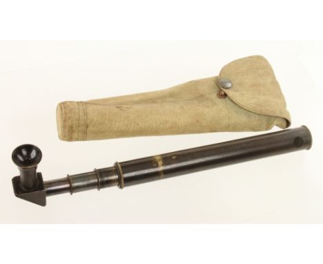 A three draw periscope with Broad Arrow 19" open in orig canvas sleave (Jay Gaynor collection)