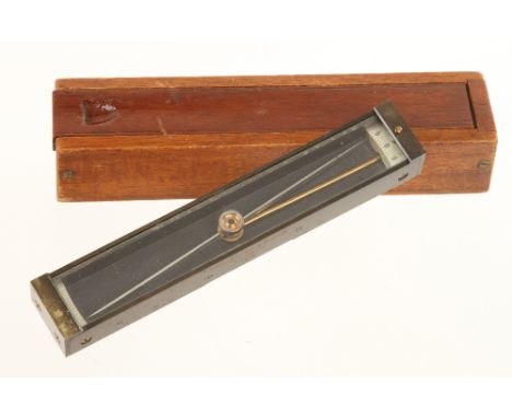 A 6" trough compass by TROUGHTON & SIMMS London No 1377 dated 1914 with Broad Arrow in orig fitted mahogany box F